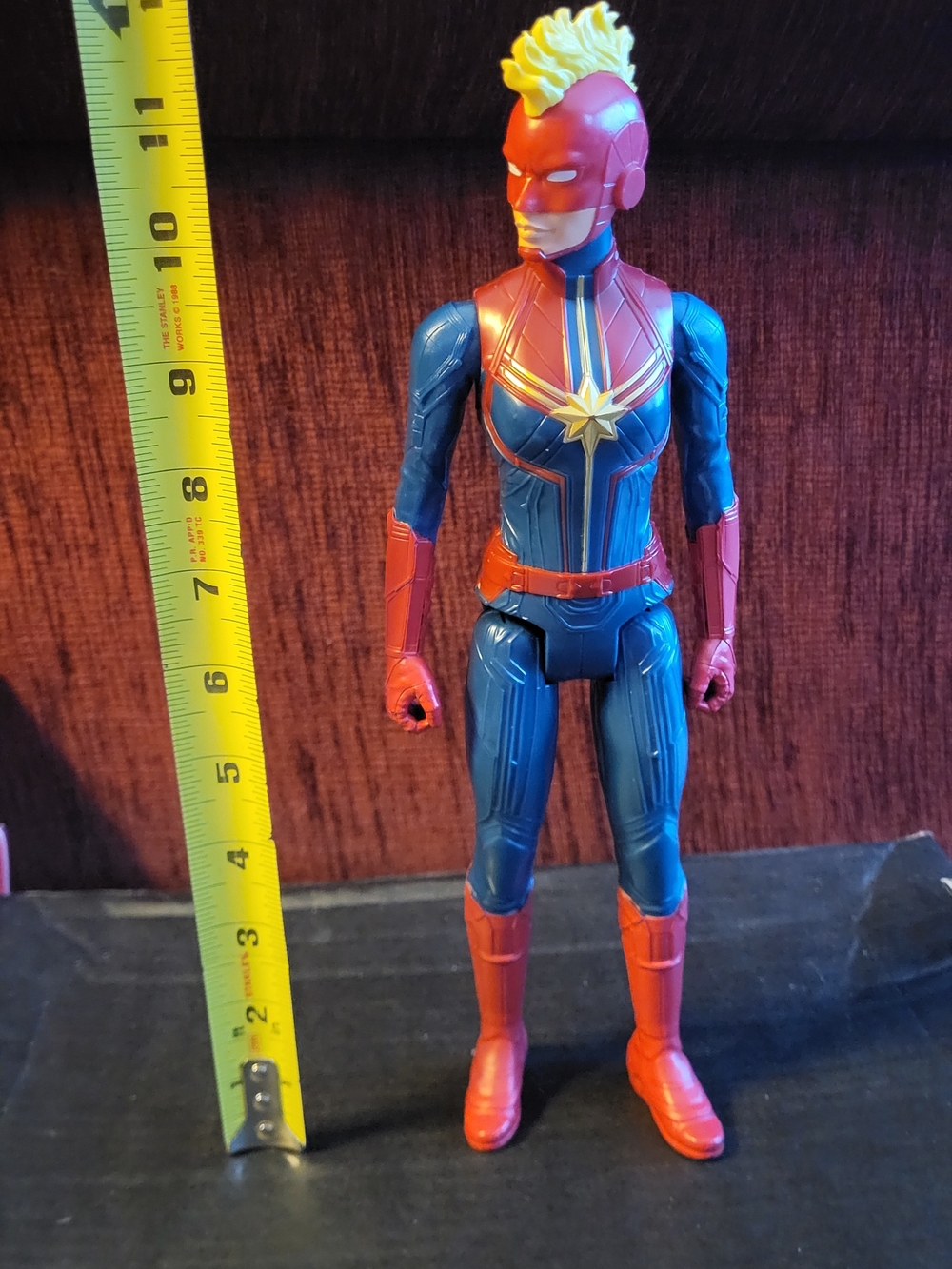 Marvel Captain Marvel Poseable Action Figure - Blue, Red, Yellow